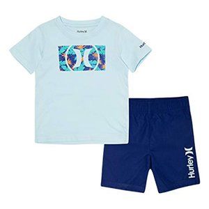 Hurley  Boys' Graphic T-Shirt & Shorts 2-Piece Set